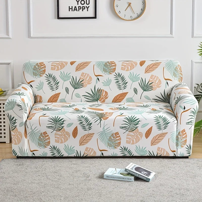 Funda de sofá elástica con estampado de flores