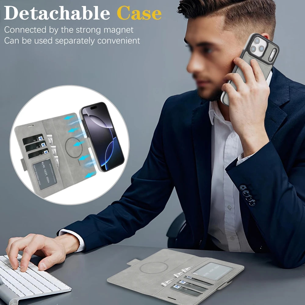 Funda magnética 2 en 1 para iPhone 17Air 17 Promax 16 Pro Max 15 Plus 14 13 12 16
