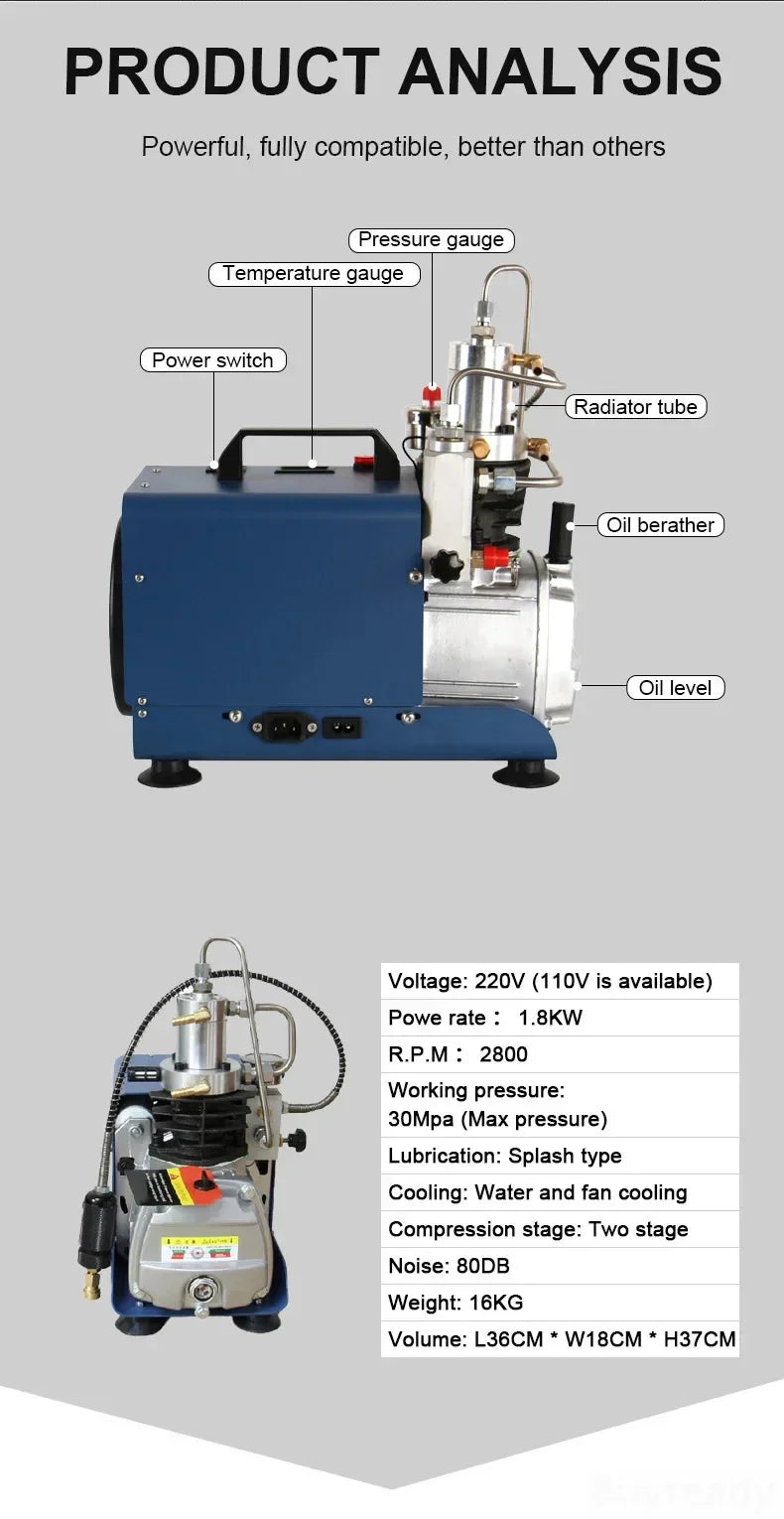 compresor de aire de alta presión bomba
