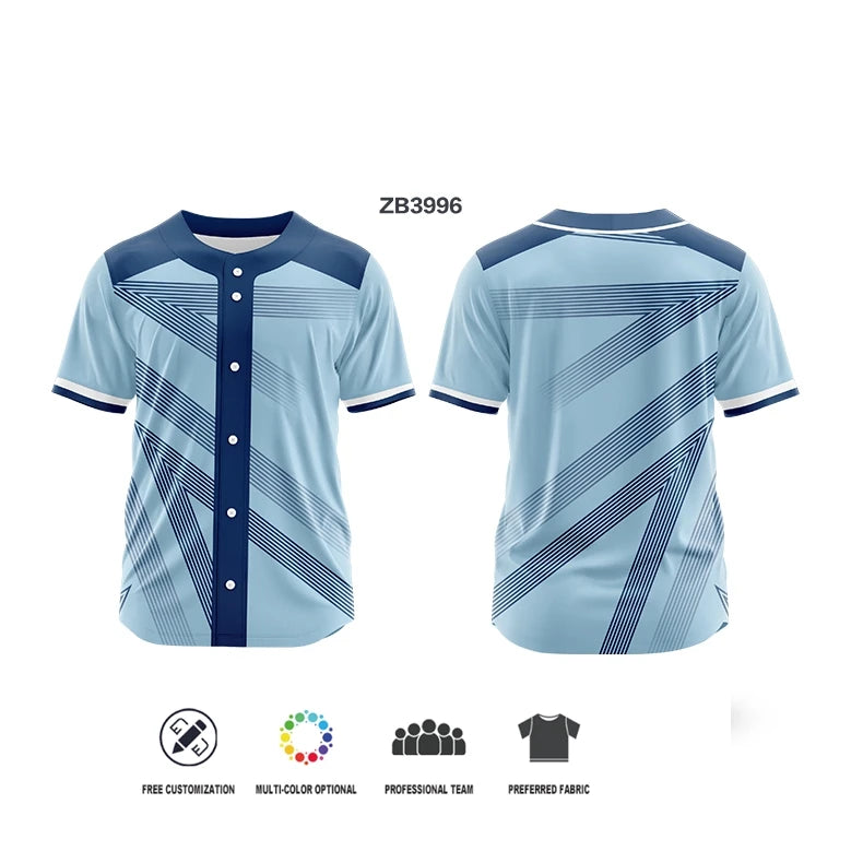 Camiseta de béisbol por sublimación personalizada