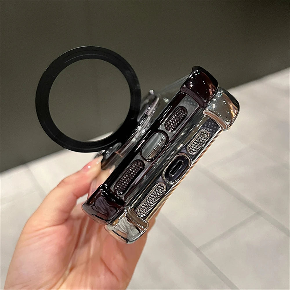 Funda transparente Magsafe para iPhone 15 16 17 14 13 12 11 Pro Max