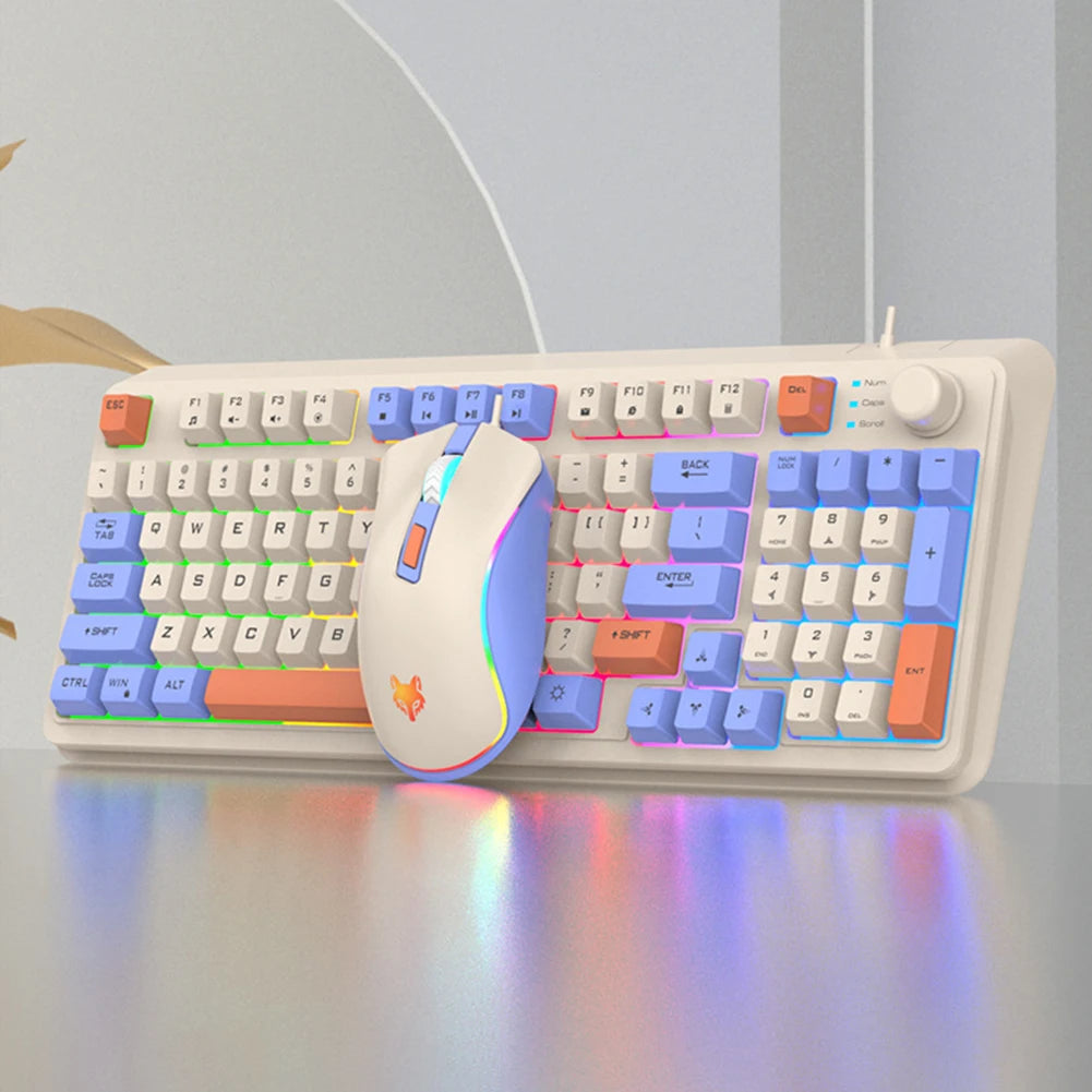 Teclado mecánico de 94 teclas con ratón, teco para PC,
