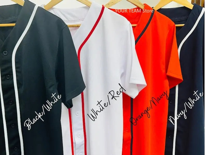 Camiseta de béisbol en blanco personalizada
