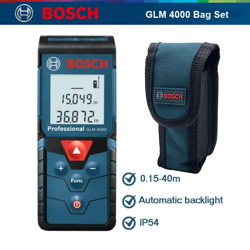 Bosch-Bolsa de telémetro láser GLM 4000 medidor de distancia láser
