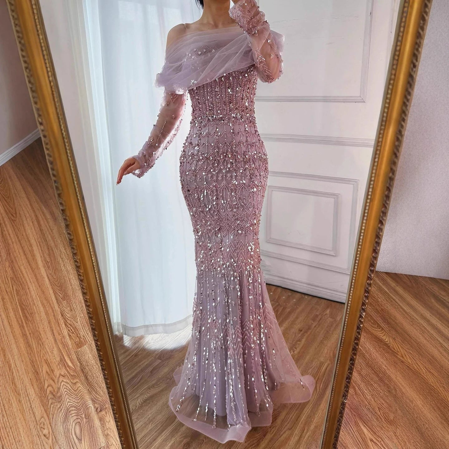 Vestido árabe blanco sirena