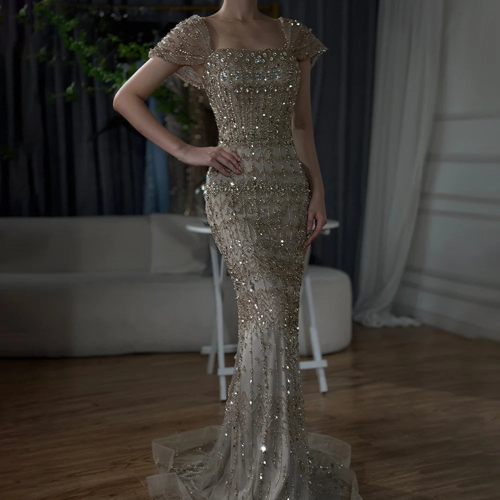 Vestido árabe blanco sirena