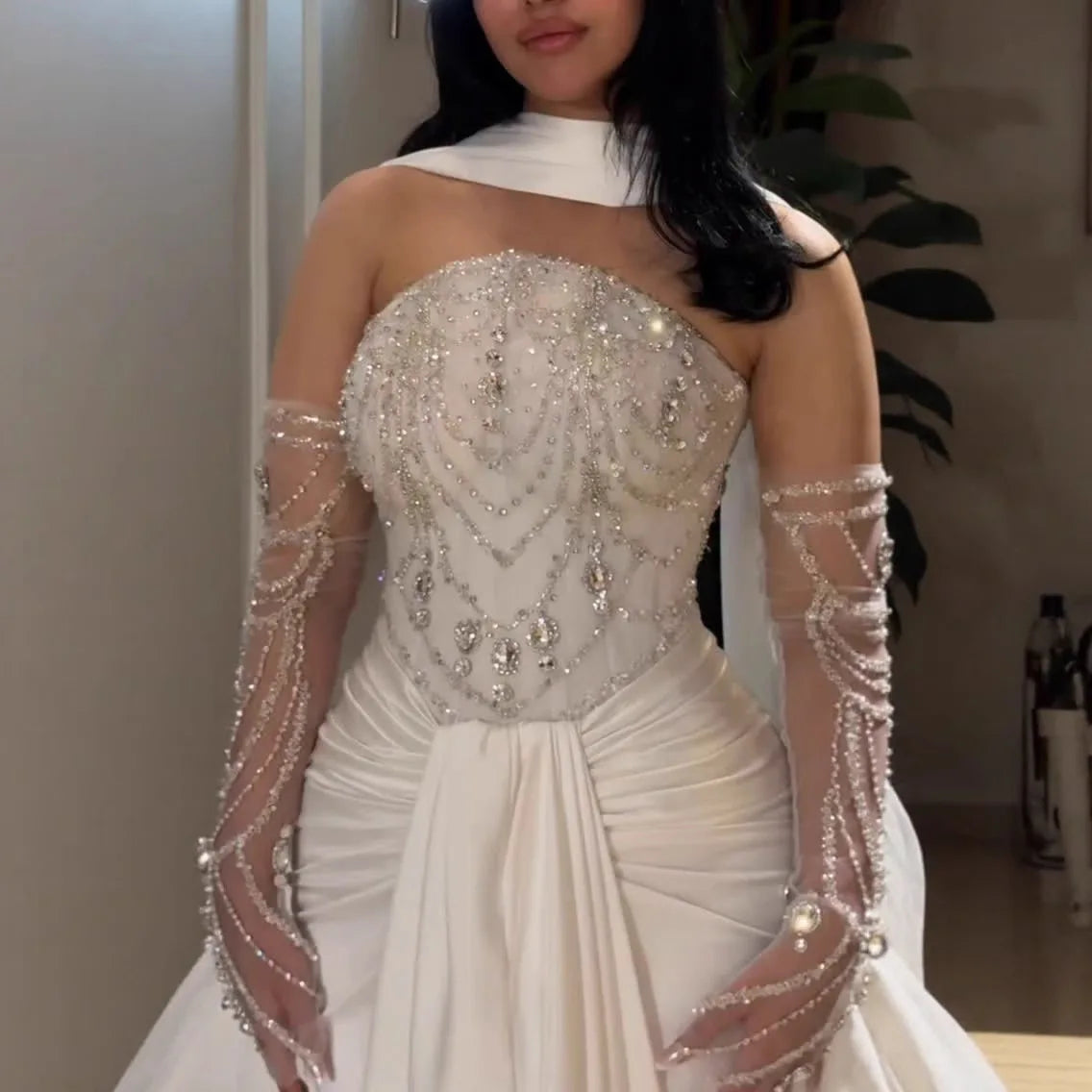 vestido de noche blanco