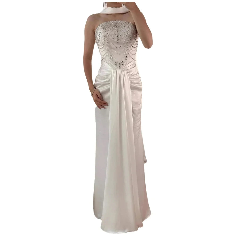 vestido de noche blanco