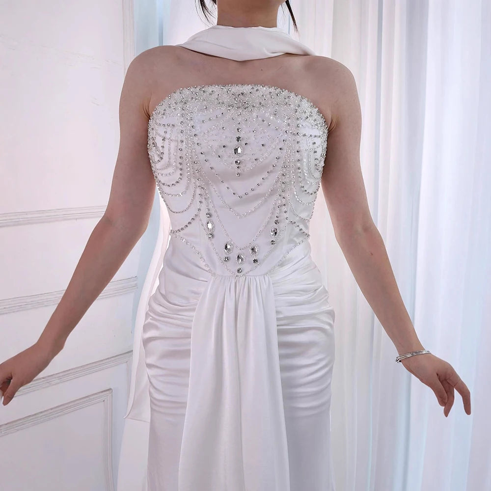 vestido de noche blanco