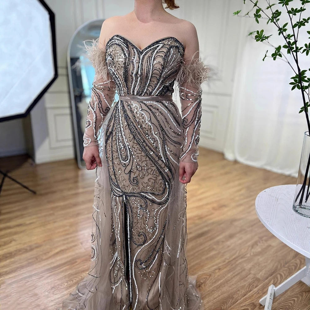 Vestido árabe de lujo sirena