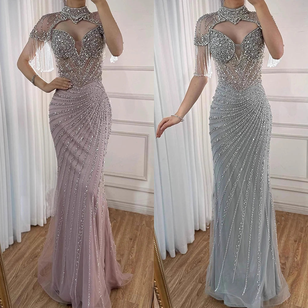 vestido de noche de sirena