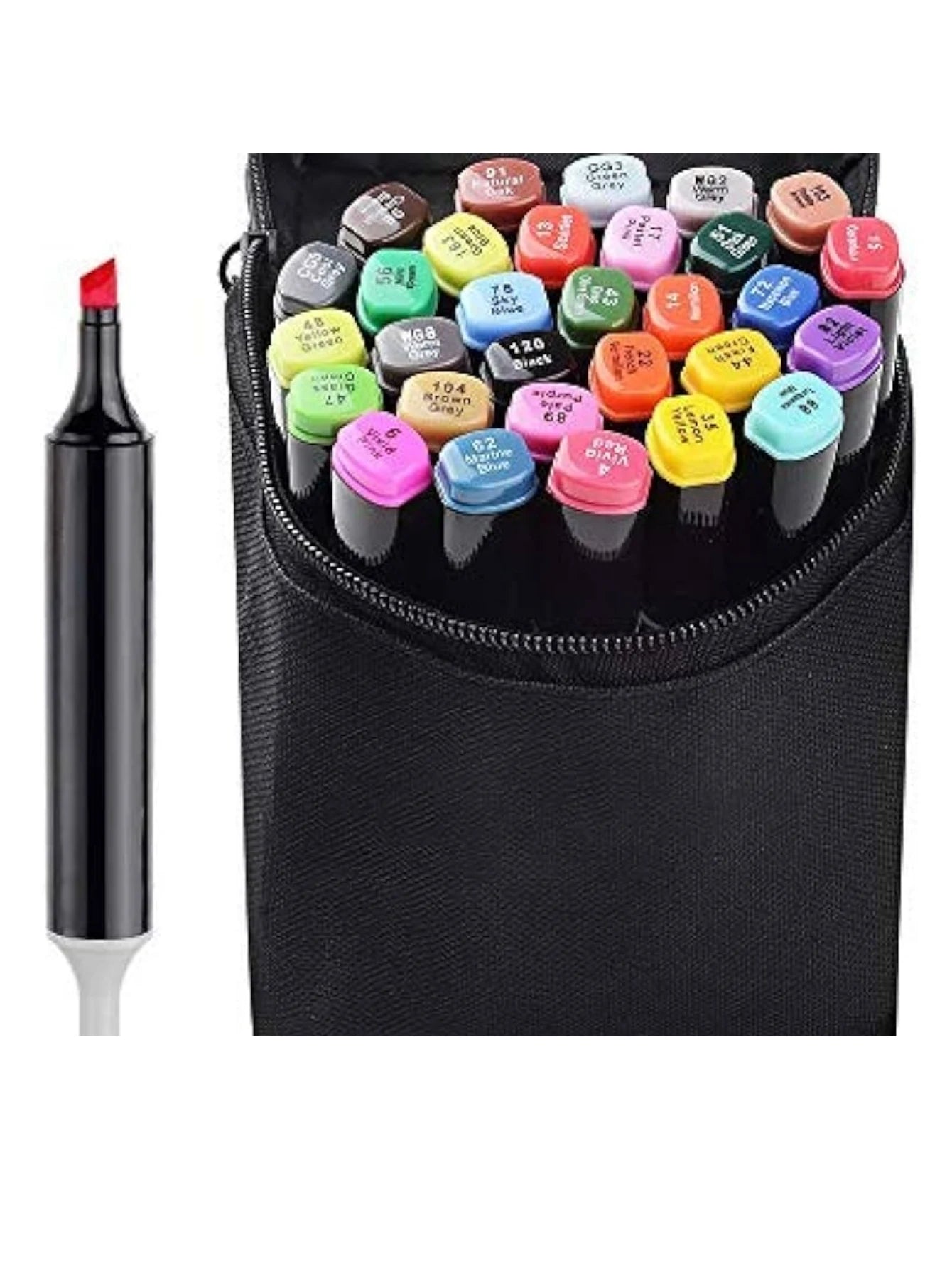 Set de Plumones de Doble Punta con Estuche Impermeable