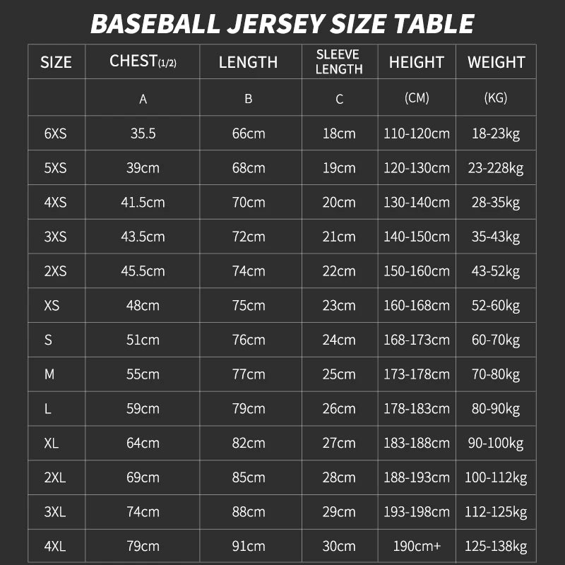 Camiseta de béisbol personalizada para hombre