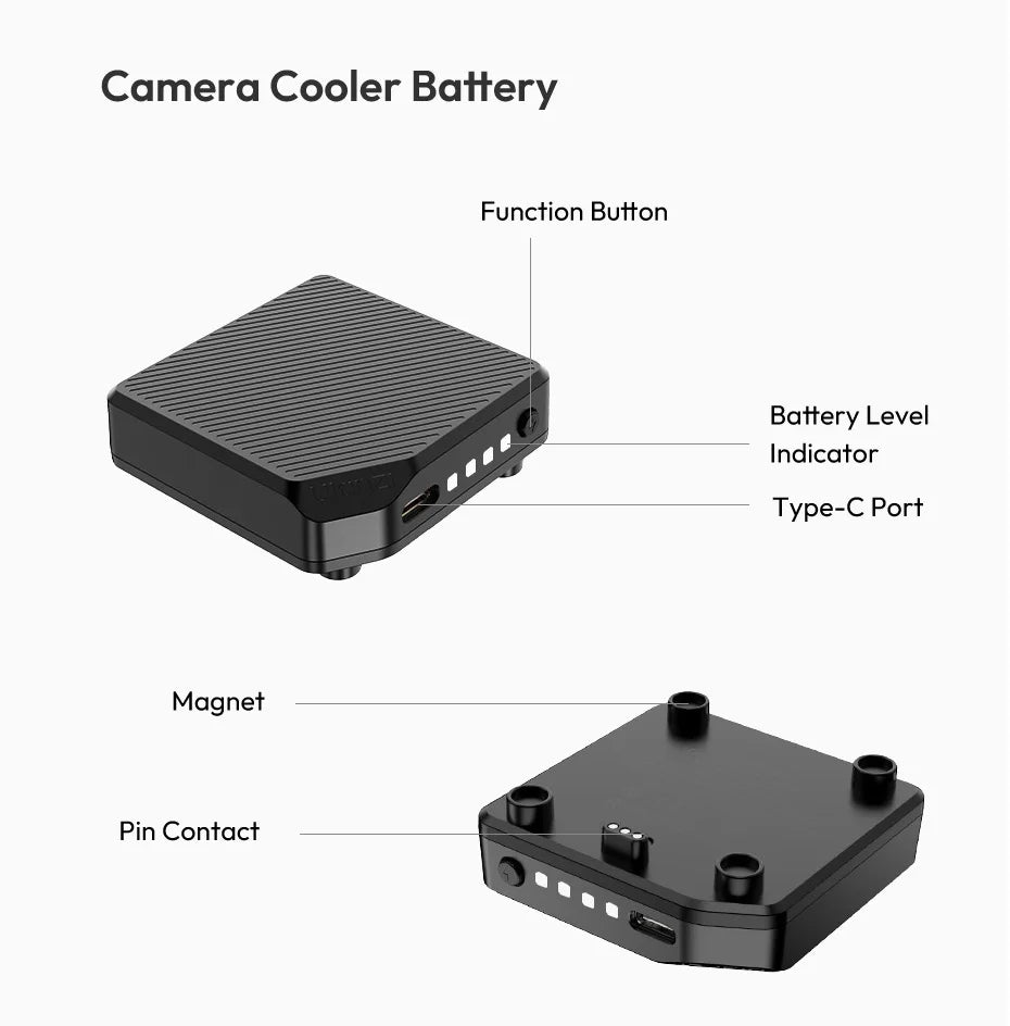 Ventilador de refrigeración para cámara radiador 4K Kit de grabación disipador de calor para Sony Canon Nikon