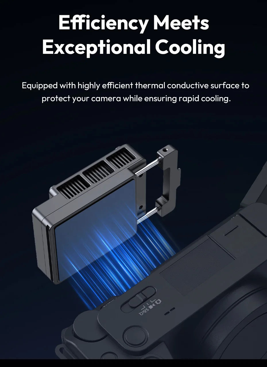 Ventilador de refrigeración para cámara radiador 4K Kit de grabación disipador de calor para Sony Canon Nikon