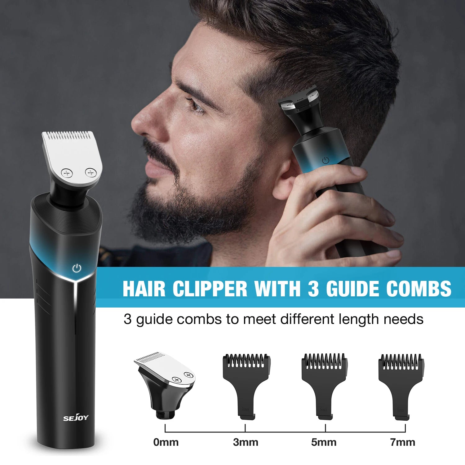 Kit de Afeitadora Eléctrica Rotativa Sejoy para Hombre