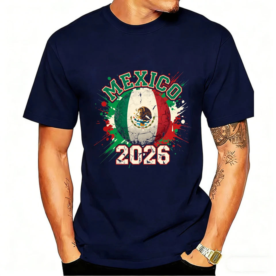 Camiseta con Bandera de México 2026