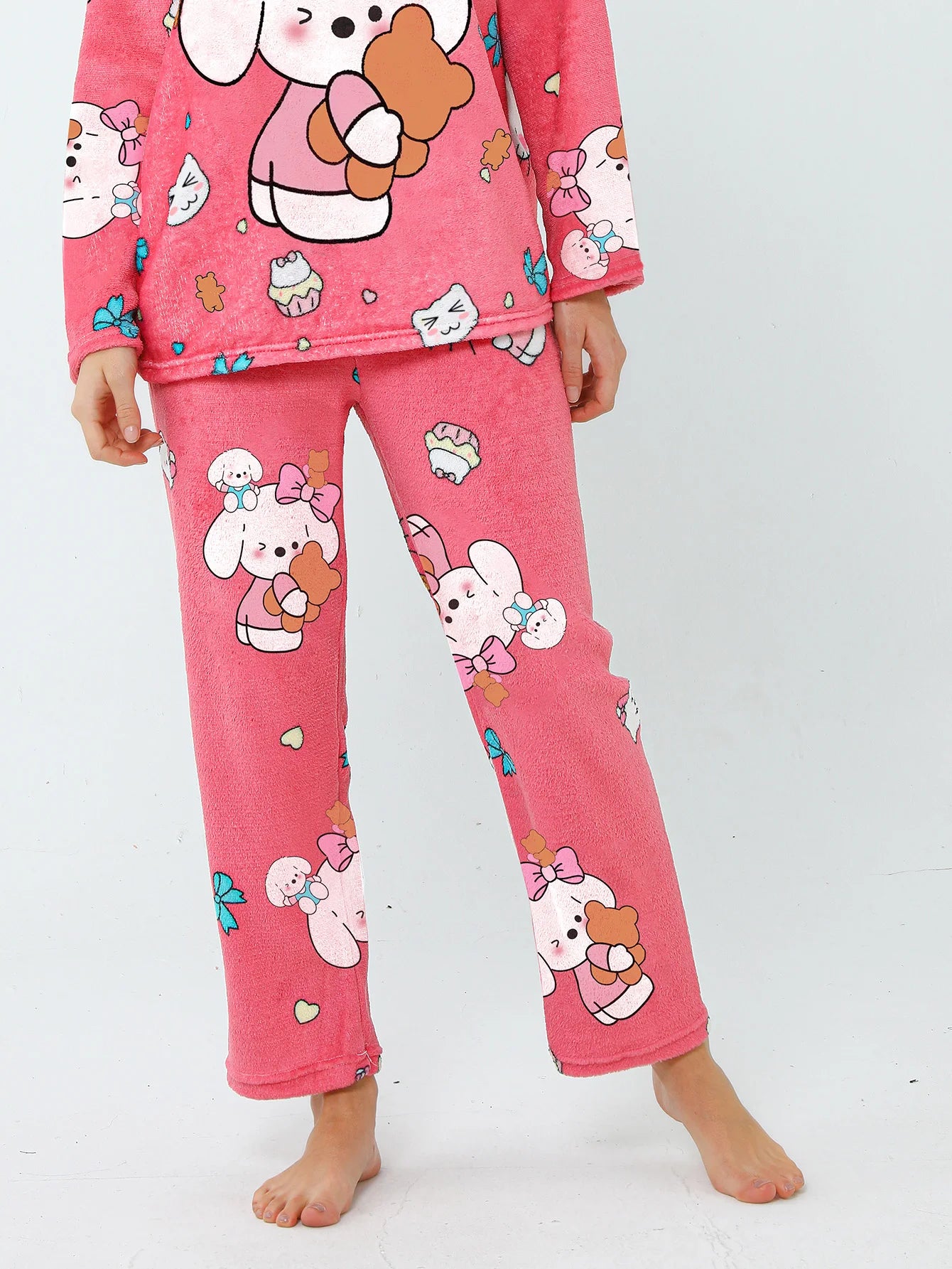 Conjunto de Pijama de Felpa