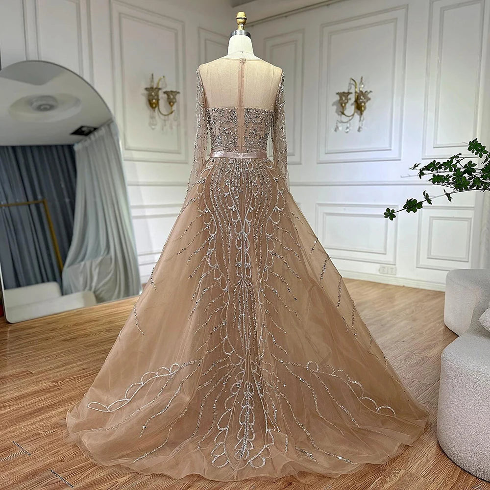 Vestido de noche de sirena árabe