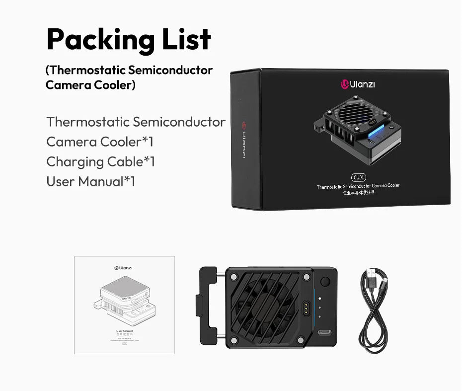 Ventilador de refrigeración para cámara radiador 4K Kit de grabación disipador de calor para Sony Canon Nikon