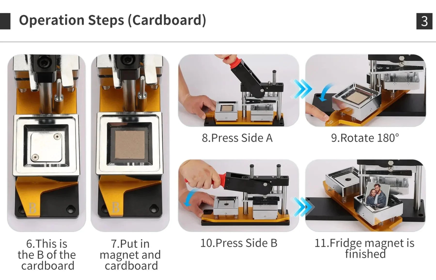 Máquina para hacer insignias de pegatinas