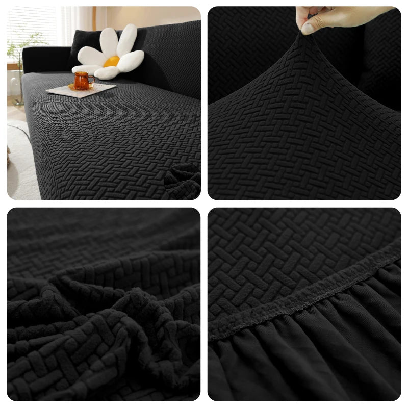 Funda de sofá elástica Jacquard para sala de estar,