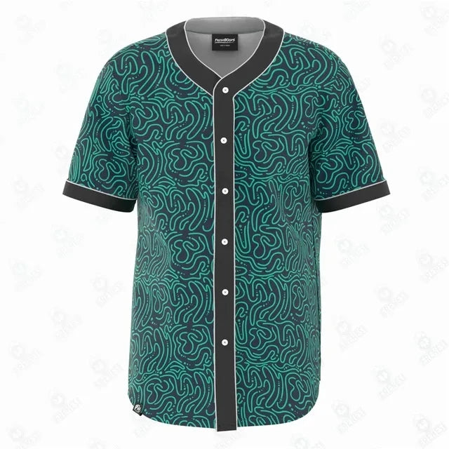 Camiseta de béisbol con patrón de tatuaje