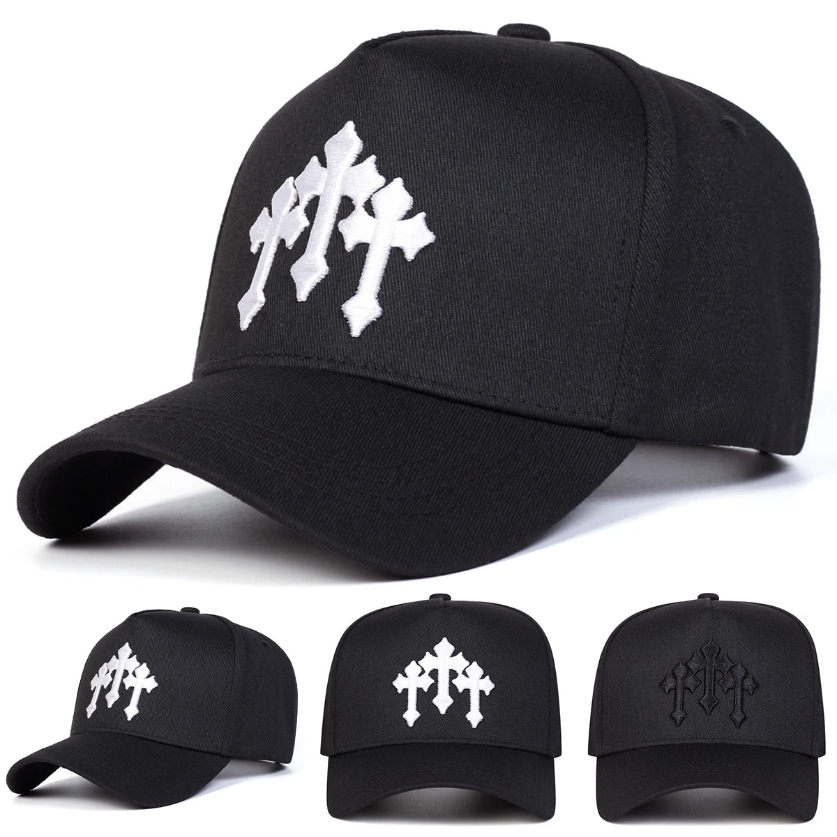 Gorras de béisbol con bordado cruzado Unisex