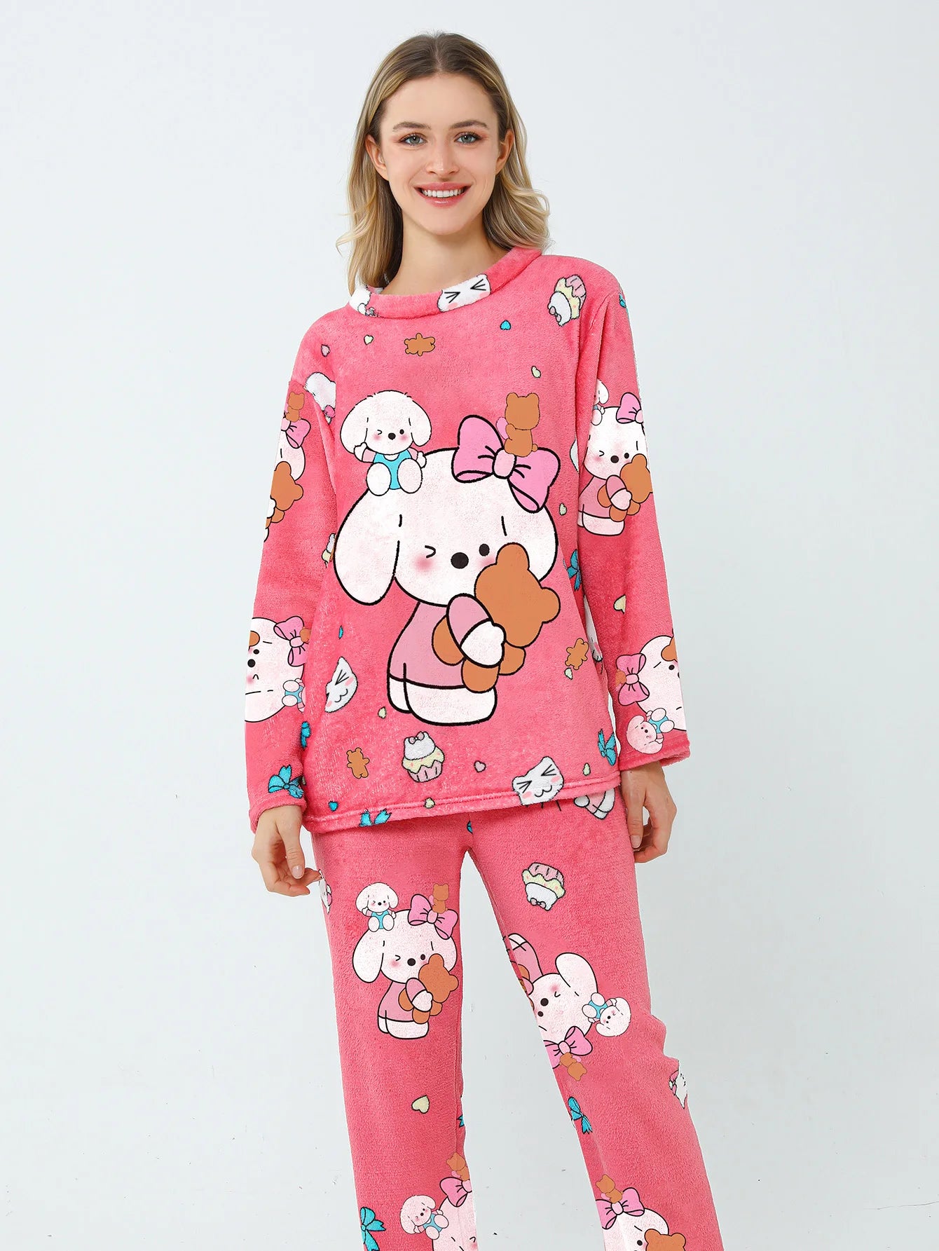 Conjunto de Pijama de Felpa