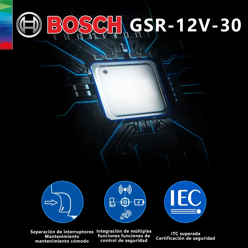 Bosch-Taladro Inalámbrico recargable GSR 12V-30