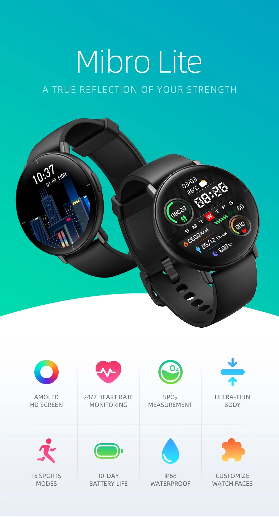 Reloj inteligente  SMART Watch  Android compatible