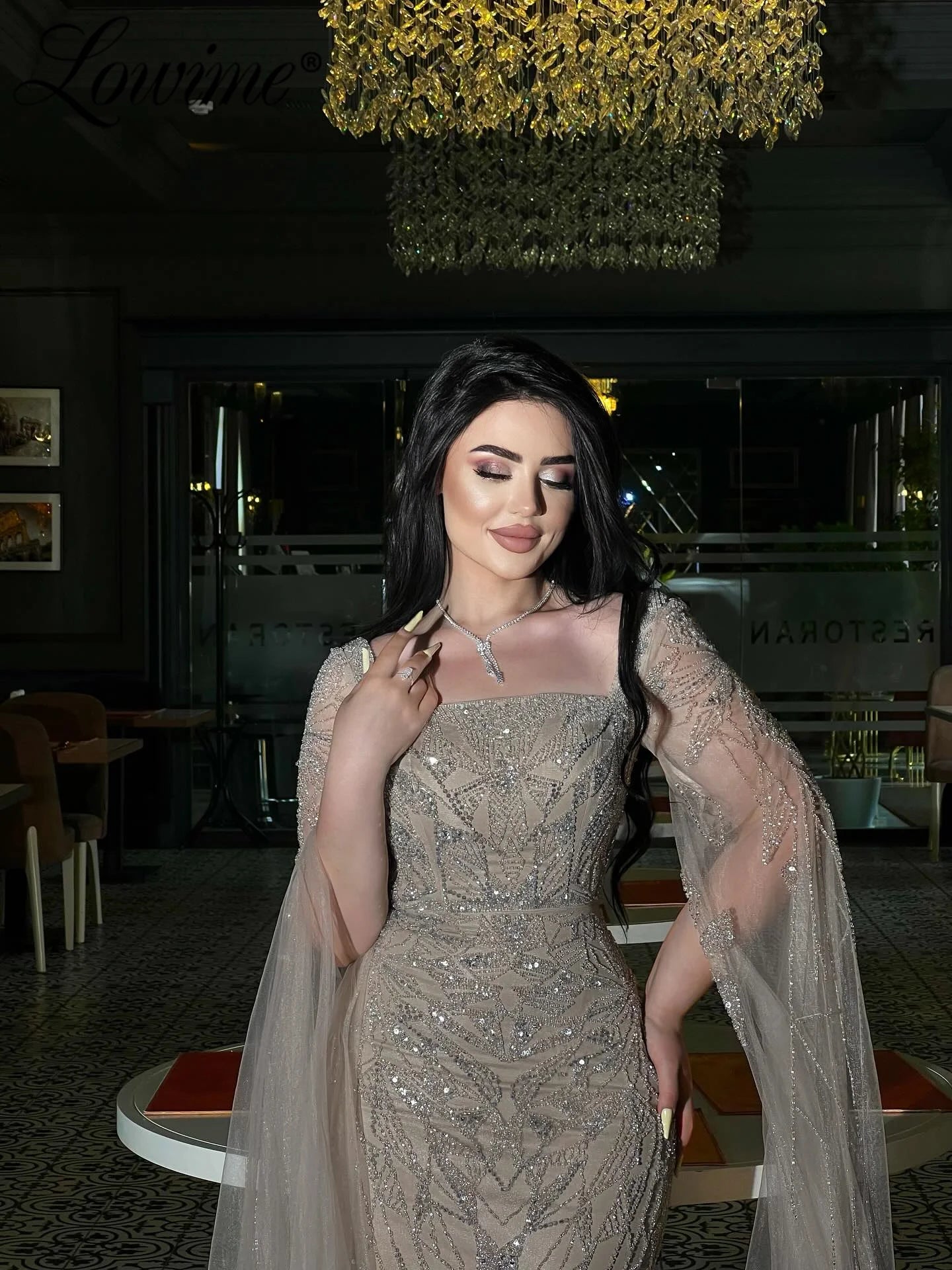 Vestido de noche personalizado árabe