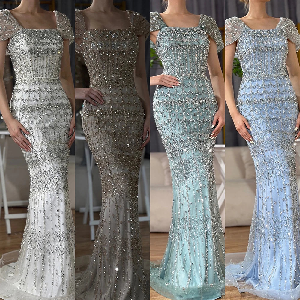 Vestido árabe blanco sirena