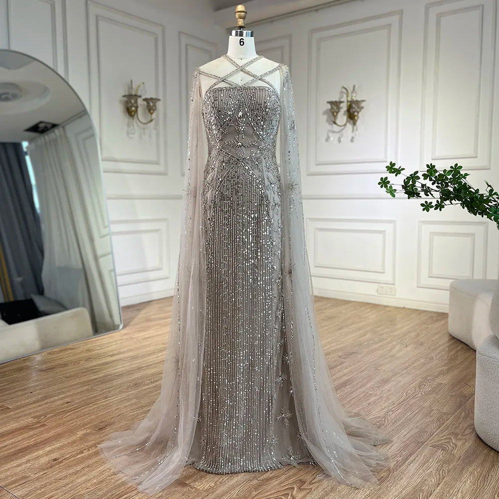 Vestidos de Noche con cuentas de sirena,