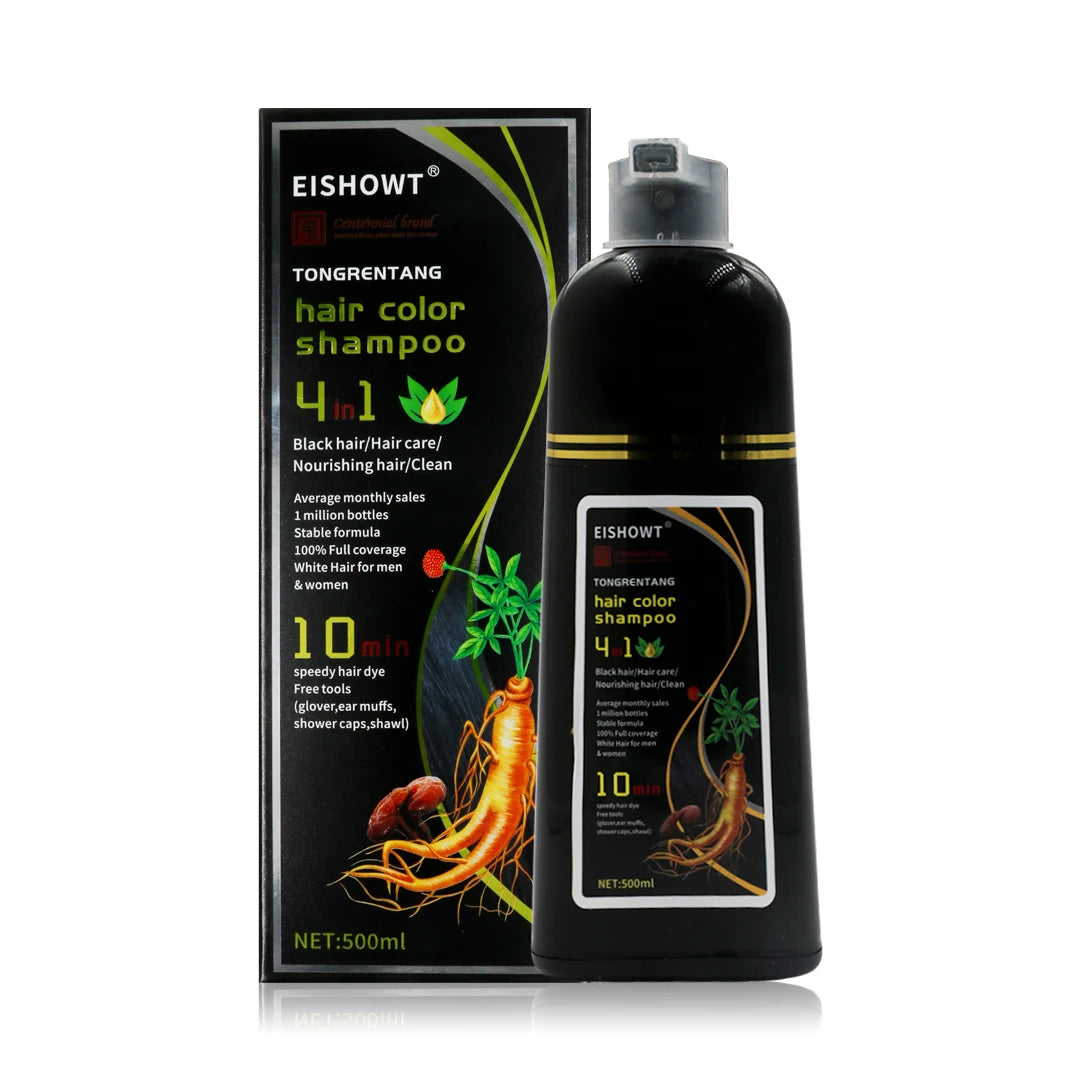 Shampoo con tinte para el cabello NEGRO