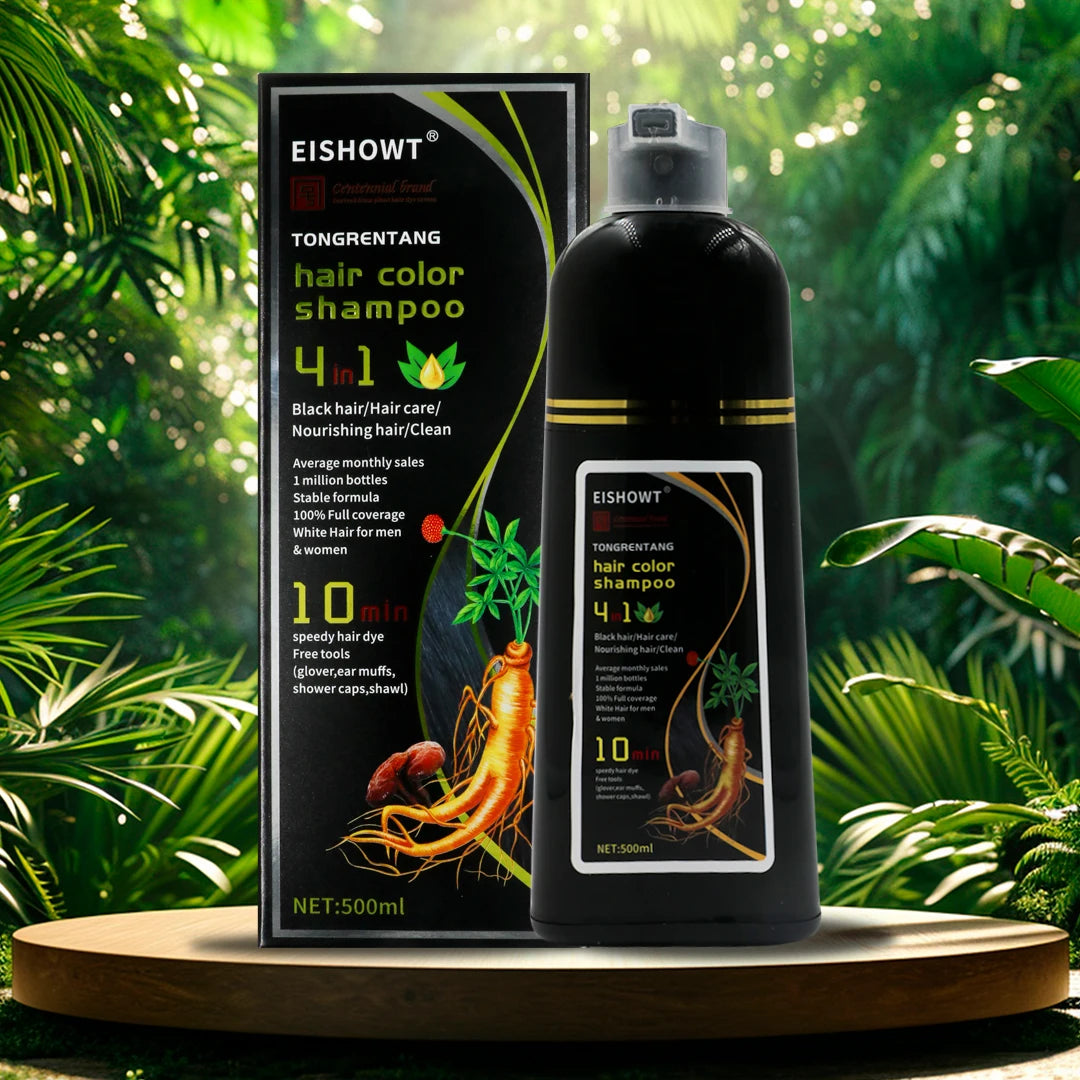 Shampoo con tinte para el cabello NEGRO
