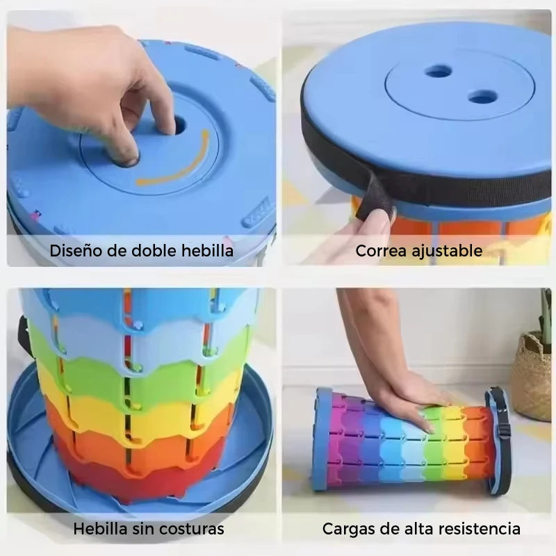 Silla Colapsable Multiusos - Fácil de Guardar y Montar