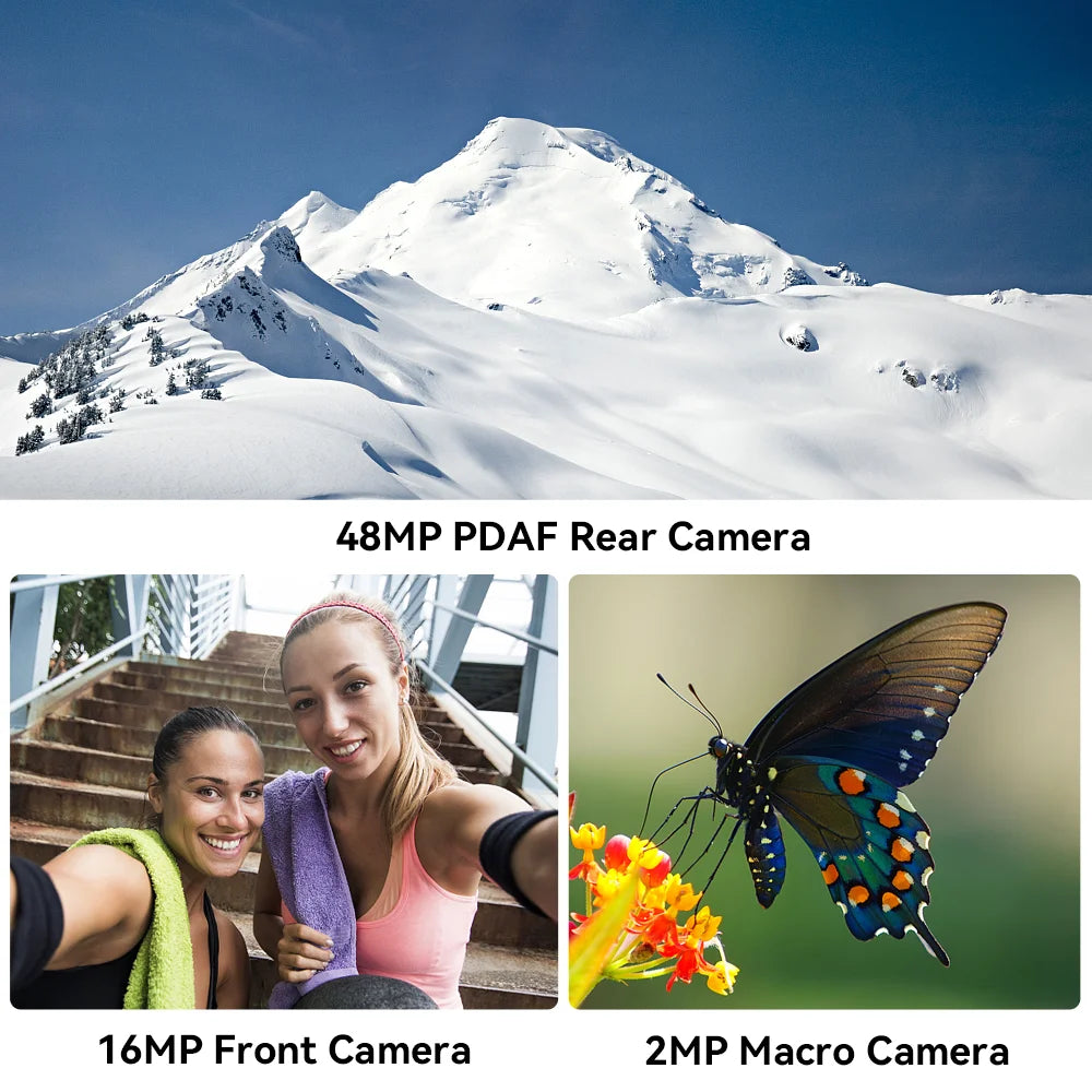 Smartphone resistente al agua IP68 Android 13, , 12 GB de RAM (6 + 6 GB), 256 GB