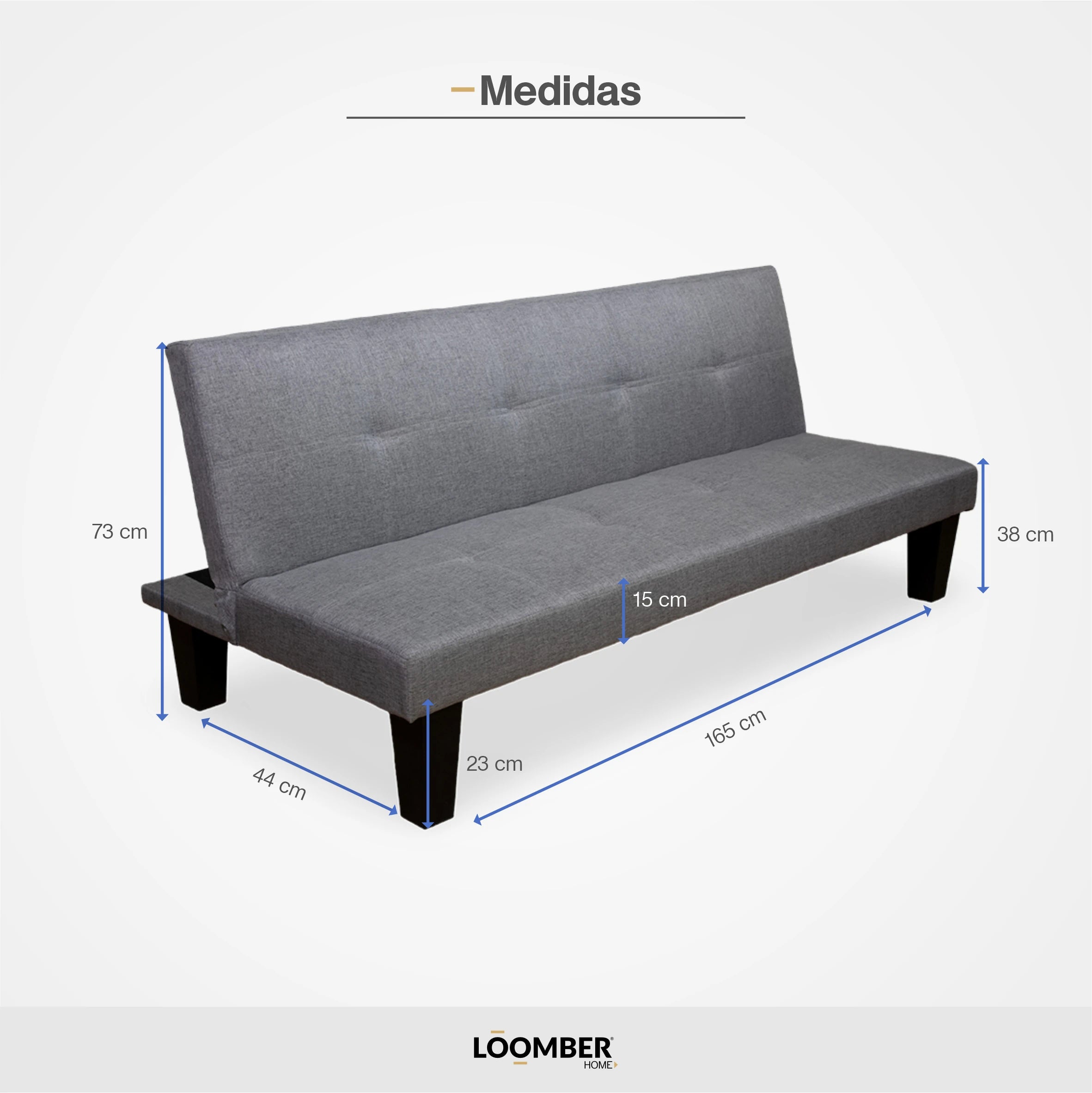 Sofá Cama Lucía Color Gris