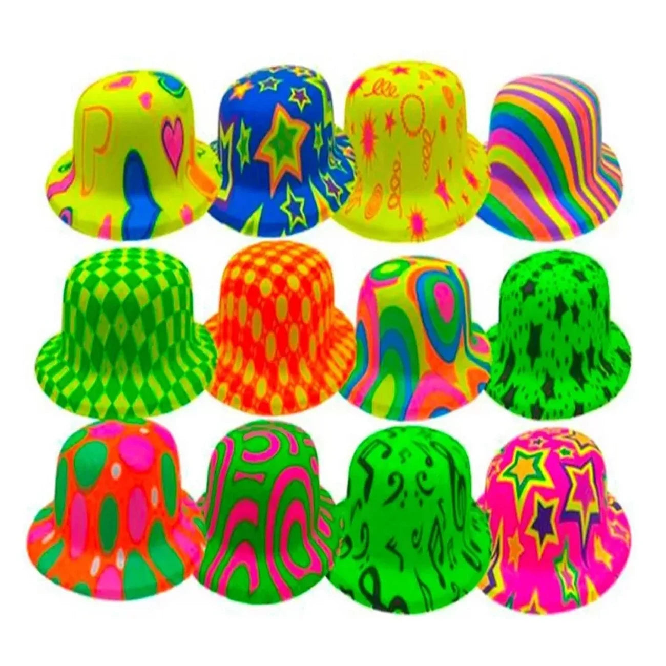 Sombreros Bombin Neon Fiesta Fluorescente