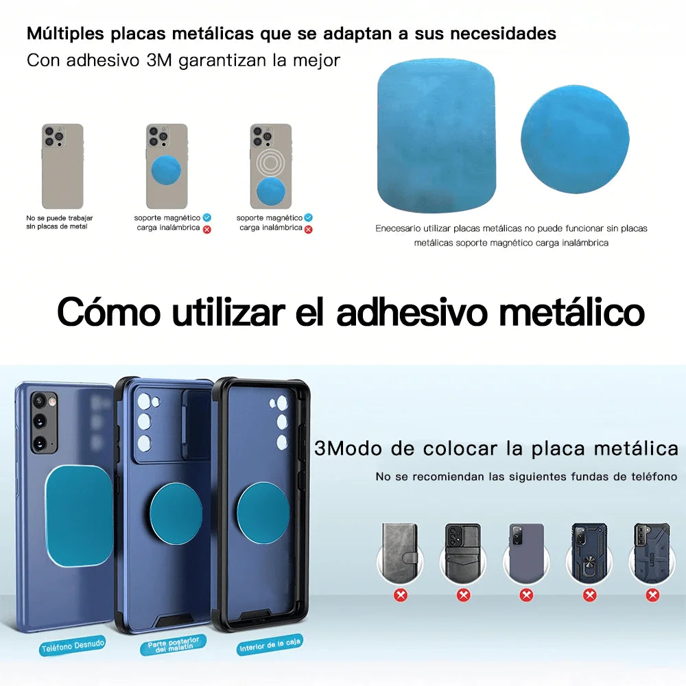 Soporte Magnético para Celular Auto - Imán Extra Fuerte Universal