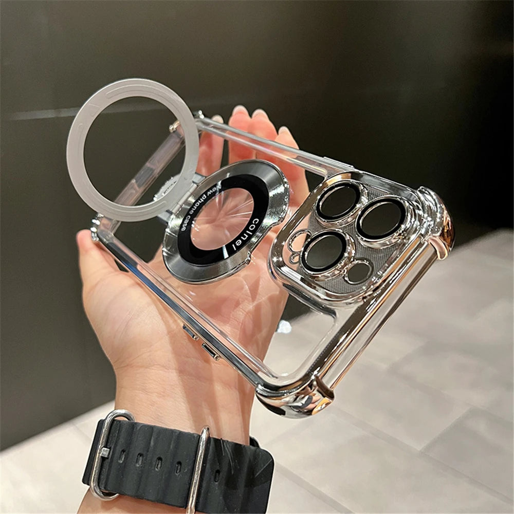 Funda transparente Magsafe para iPhone 15 16 17 14 13 12 11 Pro Max