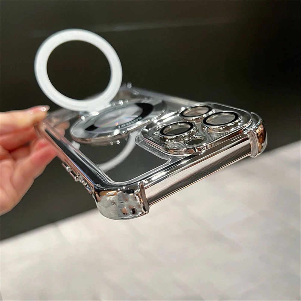 Funda transparente Magsafe para iPhone 15 16 17 14 13 12 11 Pro Max