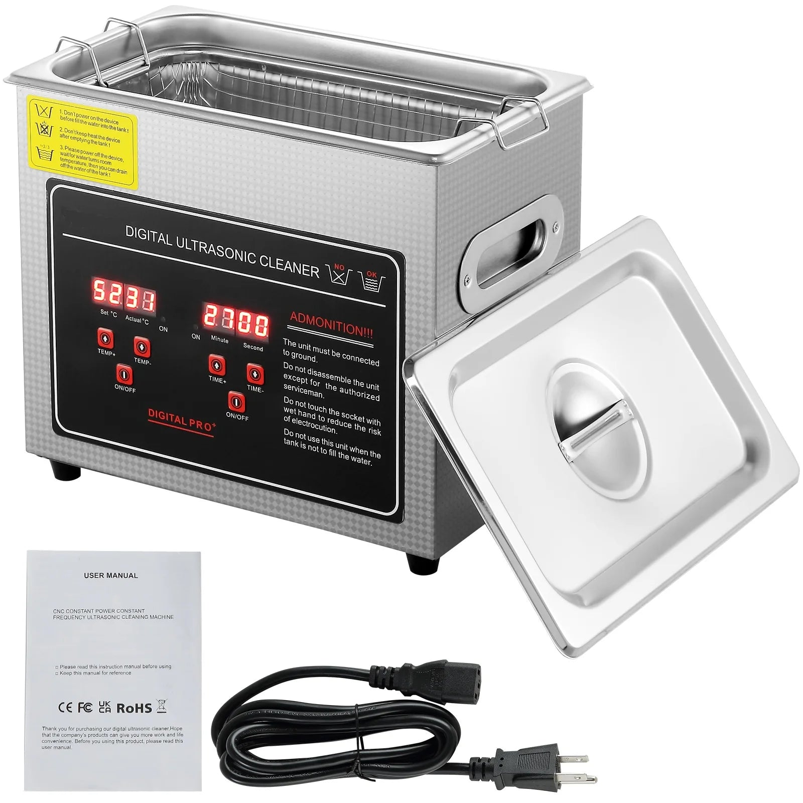 SucceBuy Limpiador Ultrasónico de Acero Inoxidable