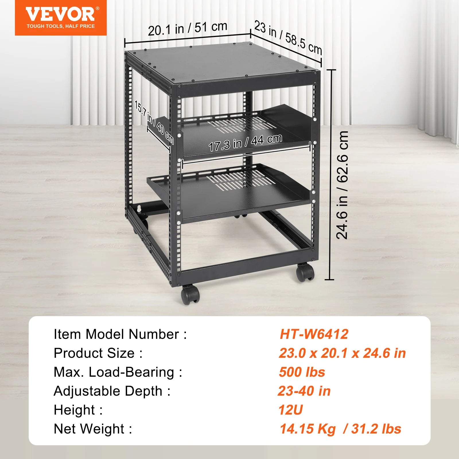 Rack de servidor de marco abierto