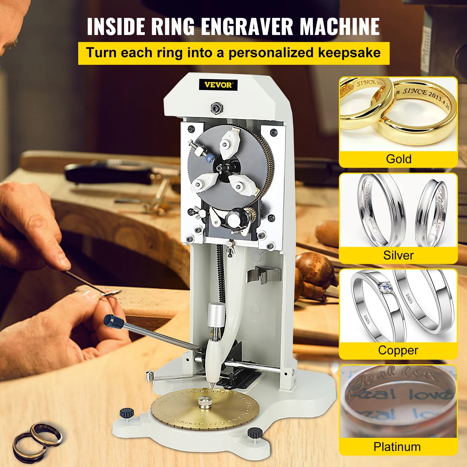 estampador grabador de anillo