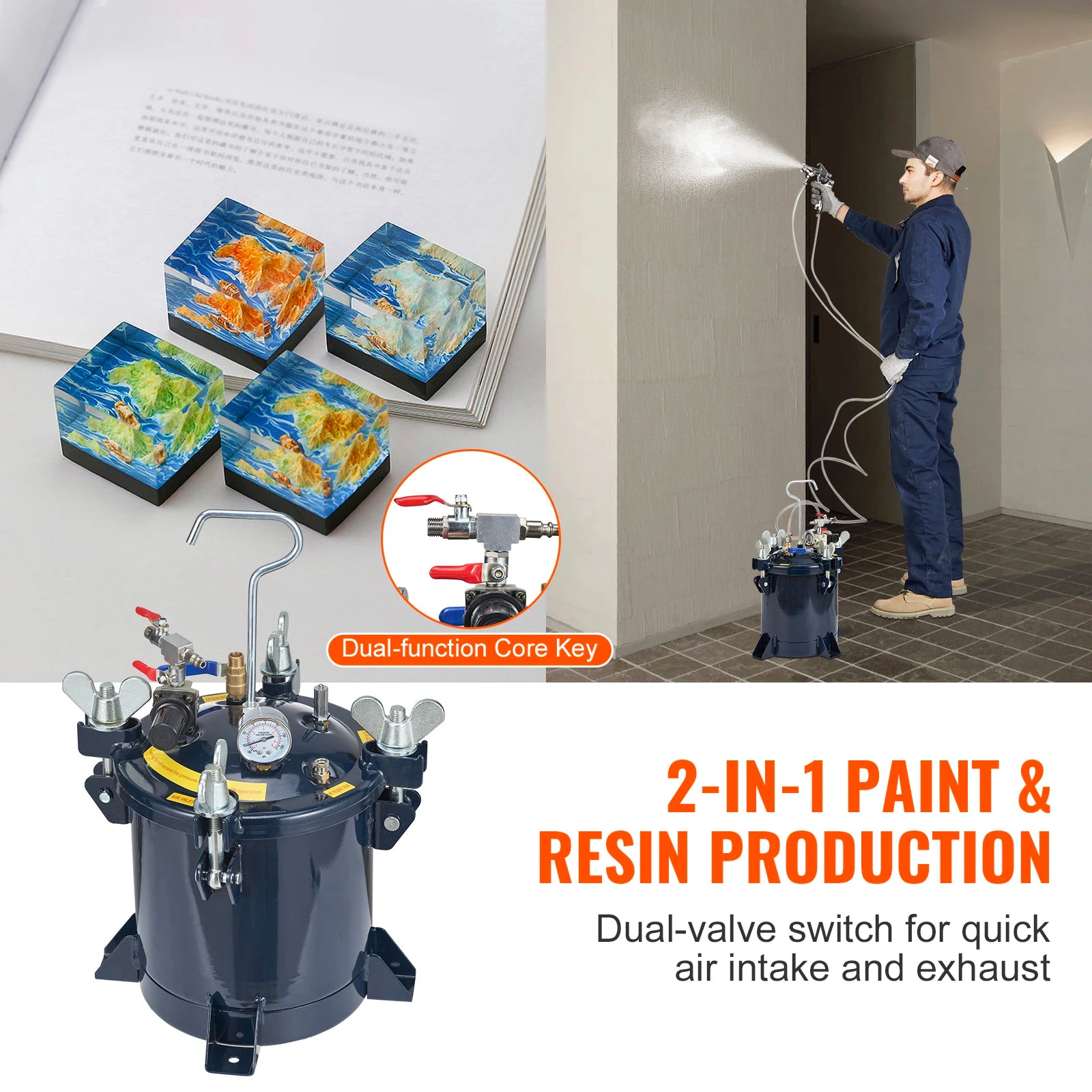 Olla de presión de pintura en aerosol de 10