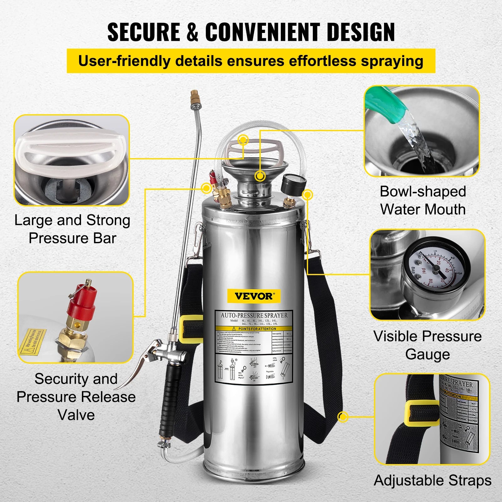 pulverizador manual de 4-12L para el hogar