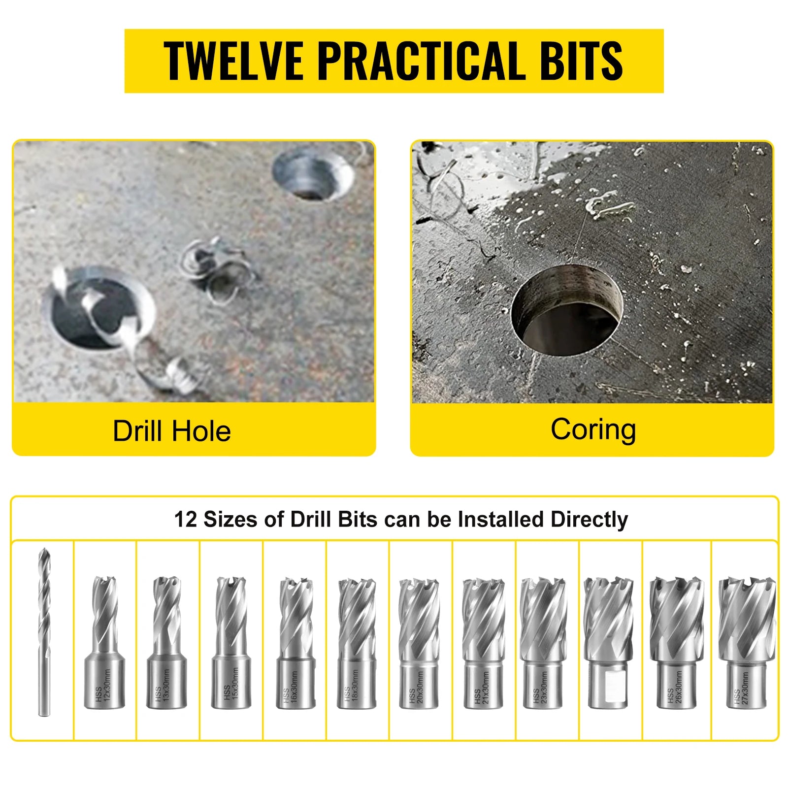 taladro magnético de 1100W, 7/12