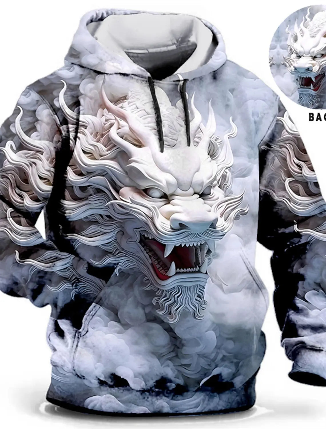 Sudadera con capucha de dragón